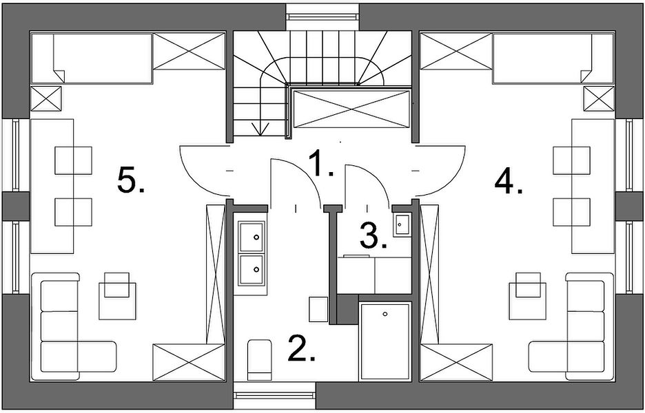 План 2 этажа дома IKD-5137-15 План 2 этажа дома IKD-5137-15