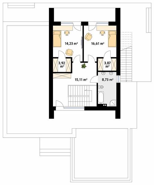 План 2 этажа дома CEK-9138-55 План 2 этажа дома CEK-9138-55